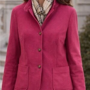 J. Crew Fuchsia Wool Blazer-Style Coat